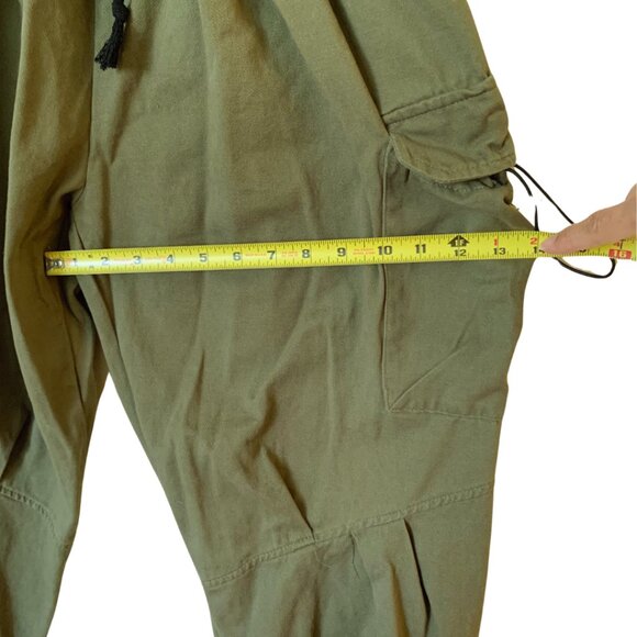 Cargo Pants Baggy oversized Y2K Style Elastic Band Waist Wide Leg Size 2 - Picture 3 of 9